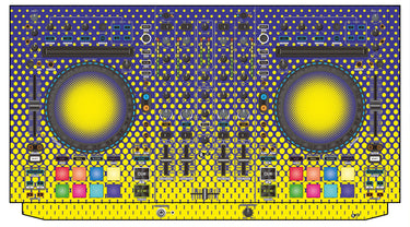 Denon DJ MC 7000 Skin Gradienter Straight Lila / Gelb
